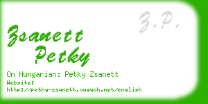 zsanett petky business card